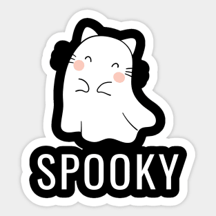 Cute Cat Ghost Sticker